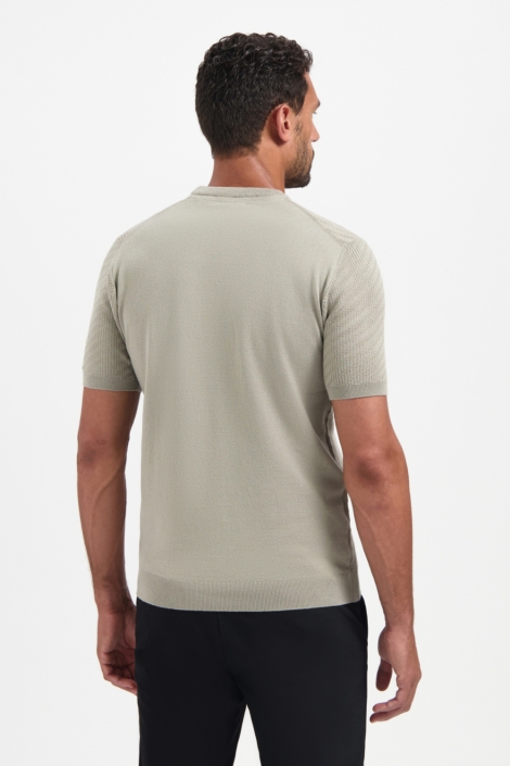 NO-EXCESS pullover short sleeve crewneck soli